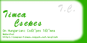 timea csepes business card